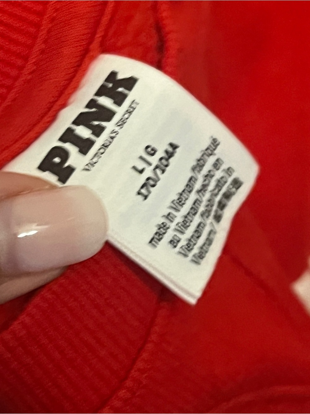 PINK Victoria's Secret Red 'LOVE PINK 1986 FOOTBALL' Crewneck Sweatshirt - Picture 3 of 5